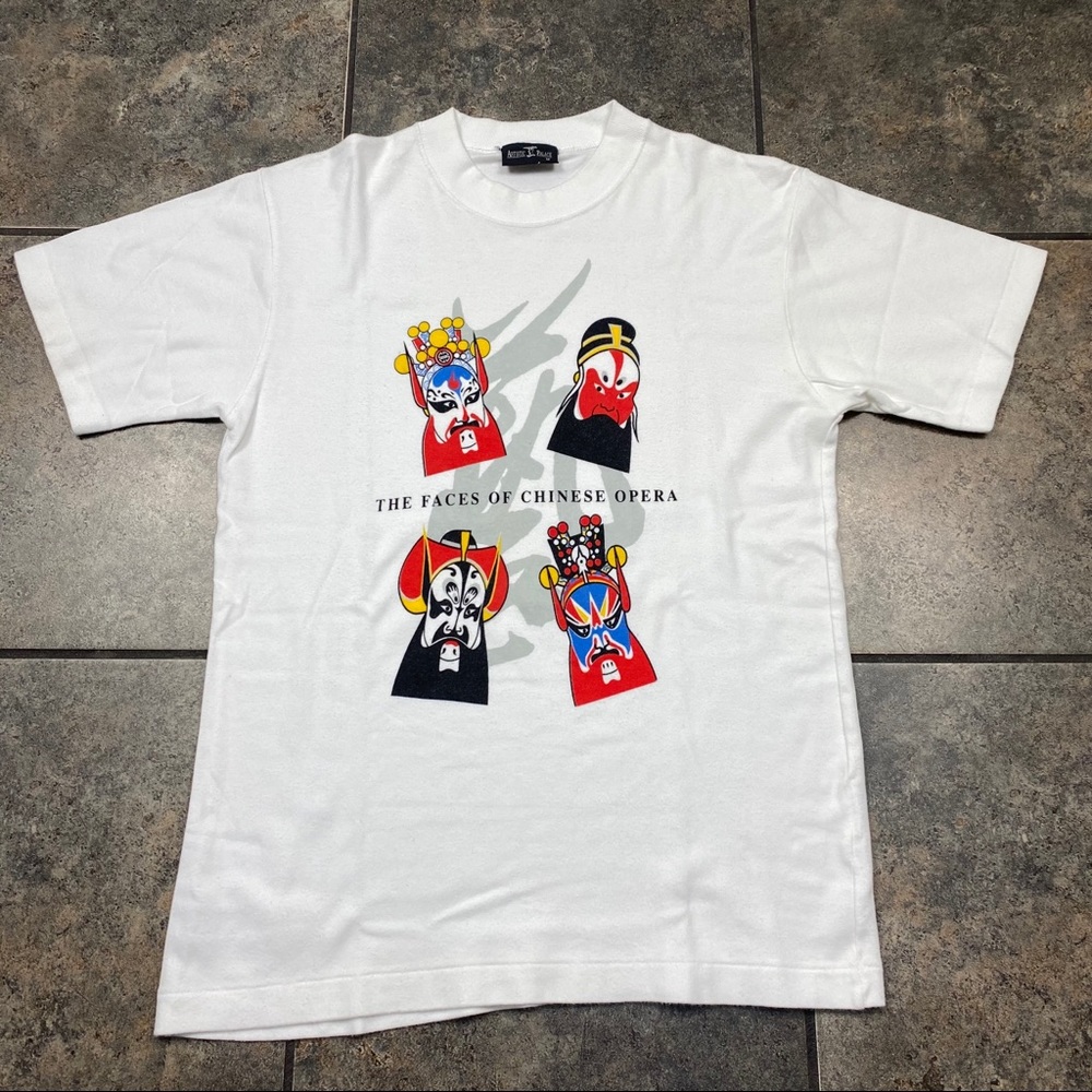 VTG 90’s The Faces Of Chinese Opera S/S T-Shirt Size Medium